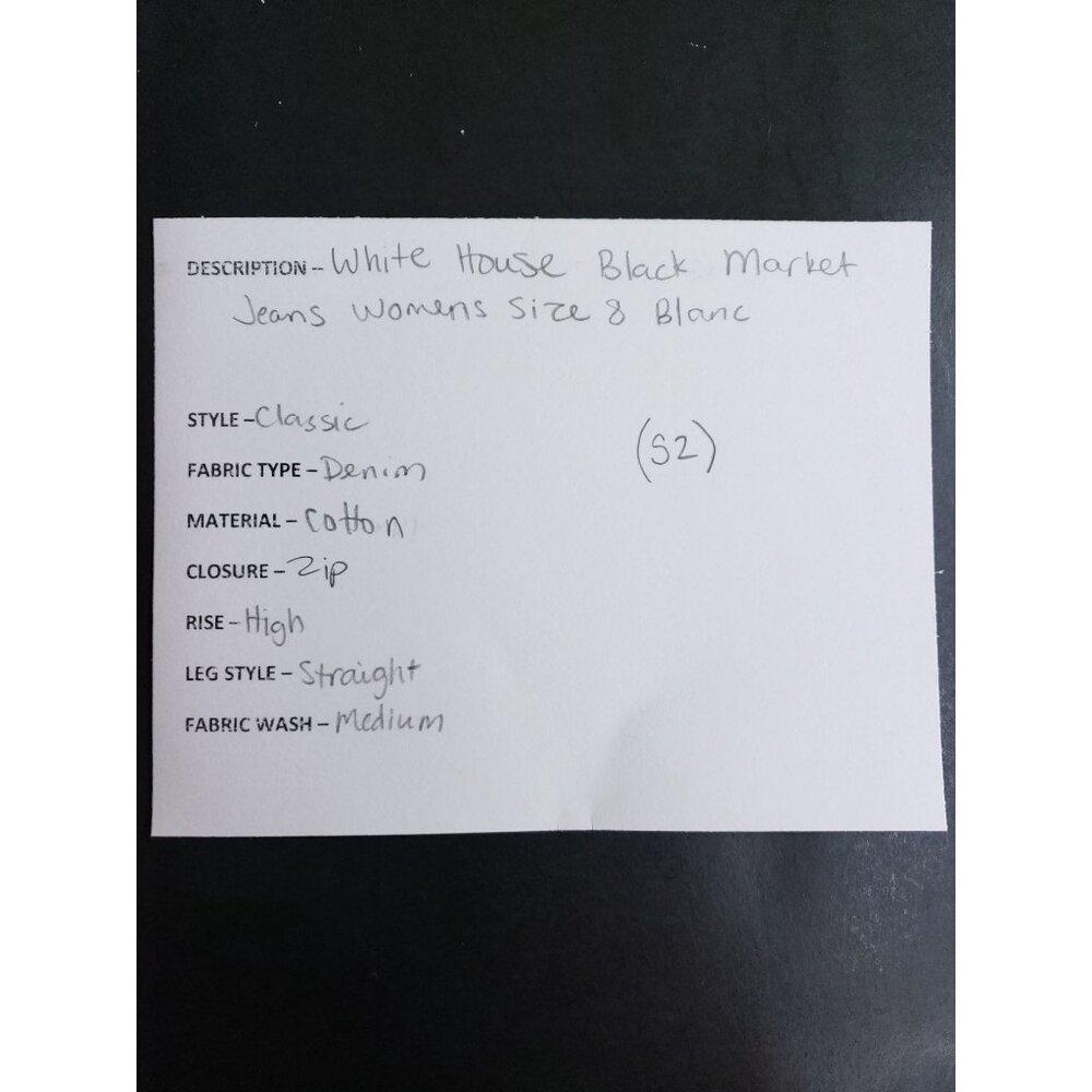 White House Black Market Womens Size 8 Straight Leg Denim Jeans Blue Mid-Rise - Picture 9 of 9